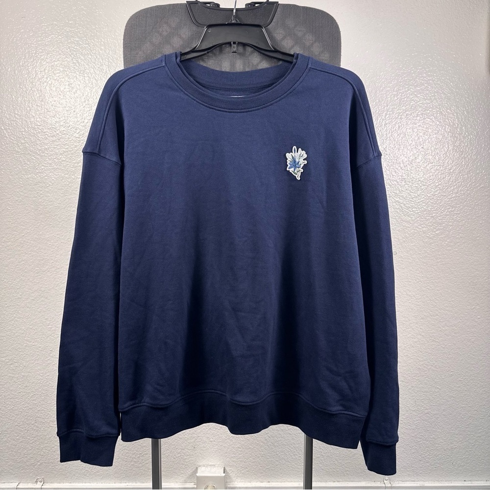 Goodfellow & Co Men's Navy Crewneck Sweater with Emblem Size XL